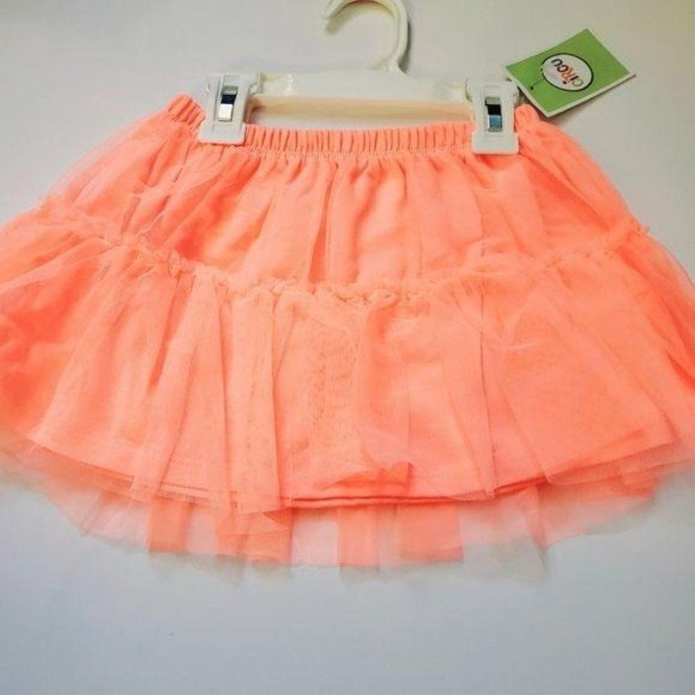 Circo Tulle Ruffled Layered Skirt Pink Peach 3T